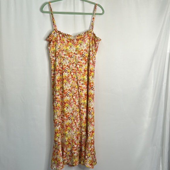 Hutch Anthropologie Selene floral ruffle hem underwire bust midi/maxi dress - Picture 8 of 11